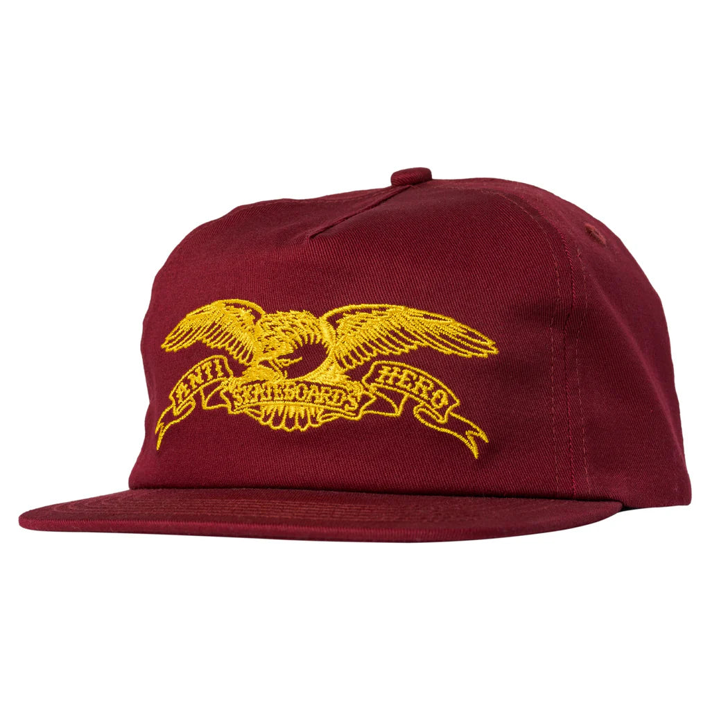 Antihero Basic Eagle Snapback (Wine/Gold)