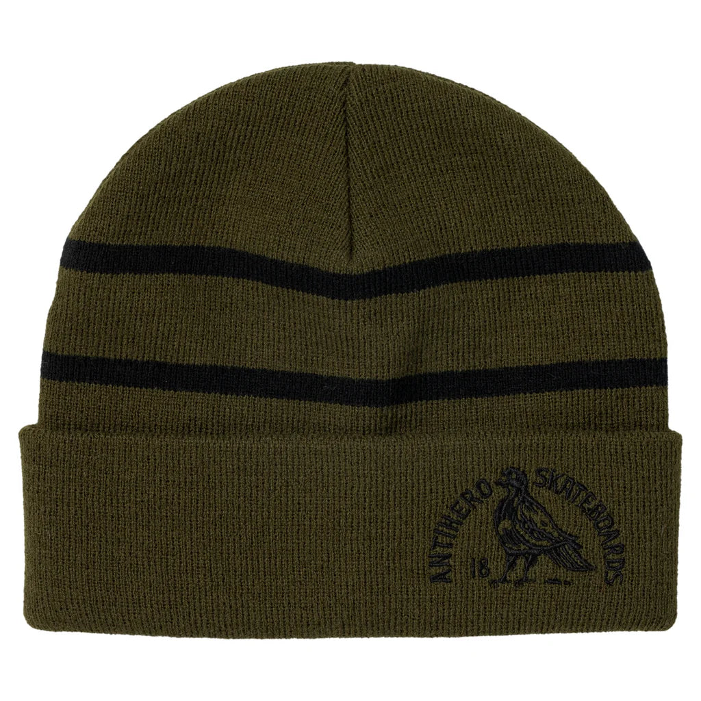 Antihero Clubhouse Cuff Beanie (Olive/Black)
