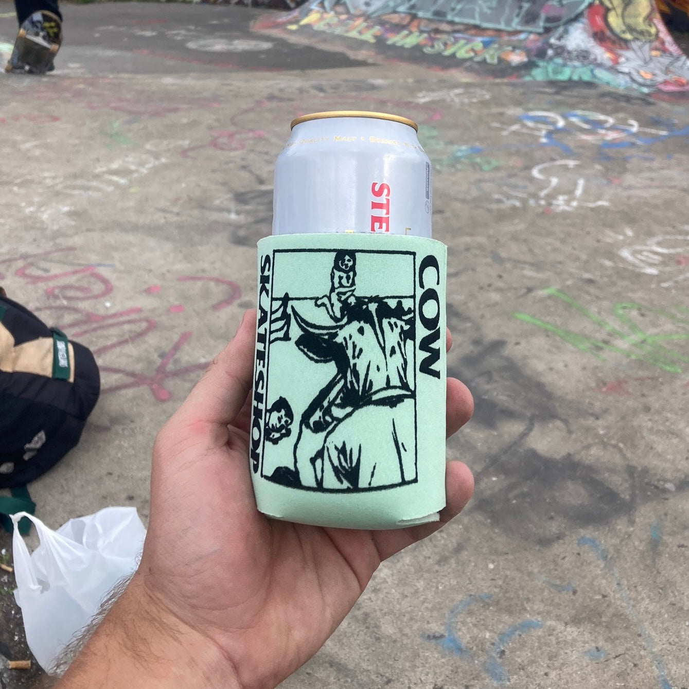 Family Cow Coozie - Black/White