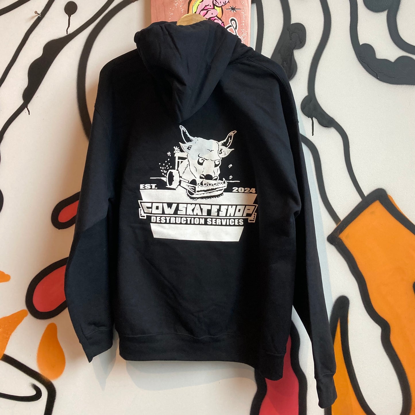 Cow Skateshop Destruction Hoodie - Black