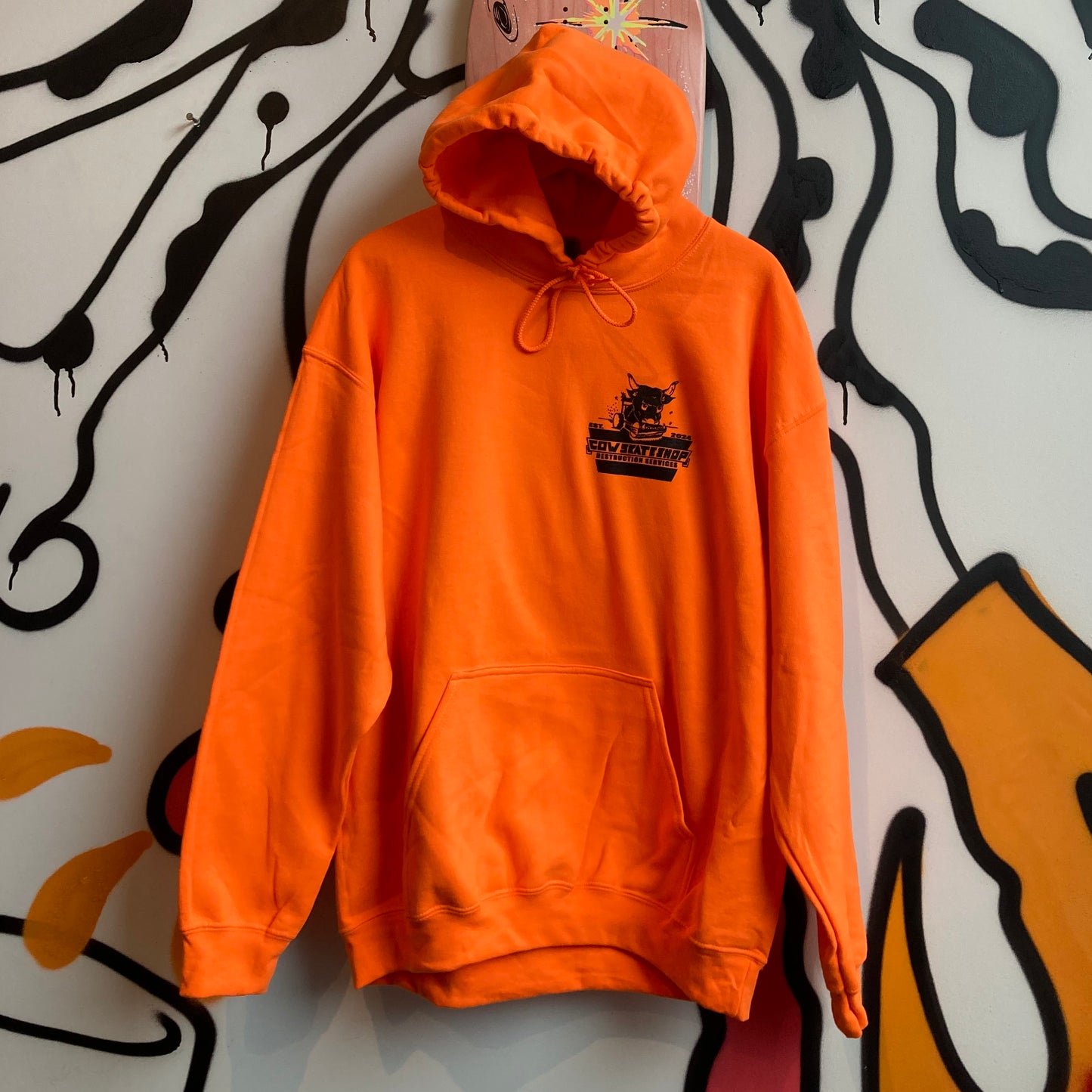 Cow Skateshop Destruction Hoodie - Orange