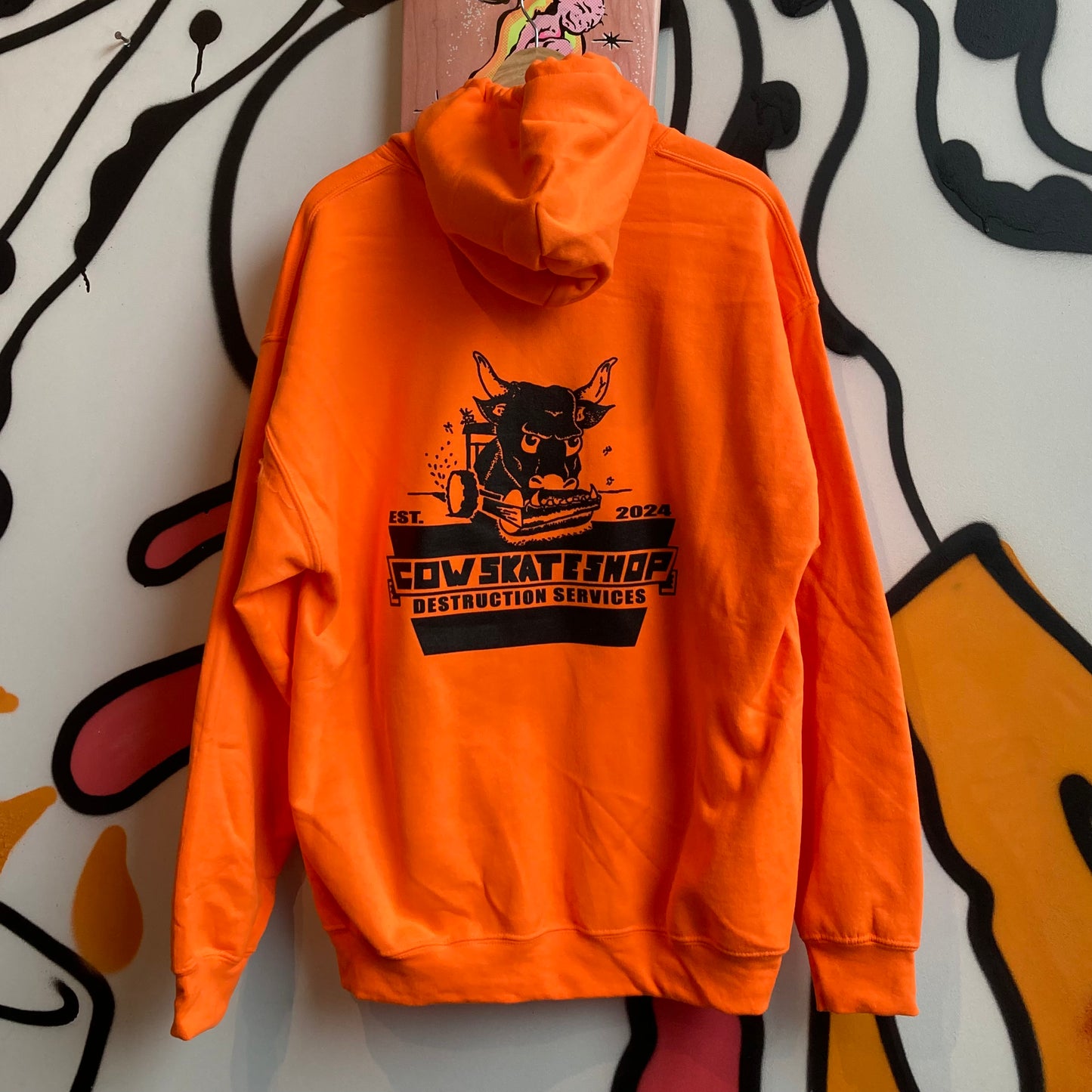 Cow Skateshop Destruction Hoodie - Orange