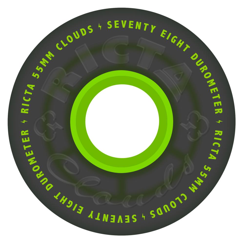 Ricta Wheels Clouds Transparent 78a 55MM (Black/Green)