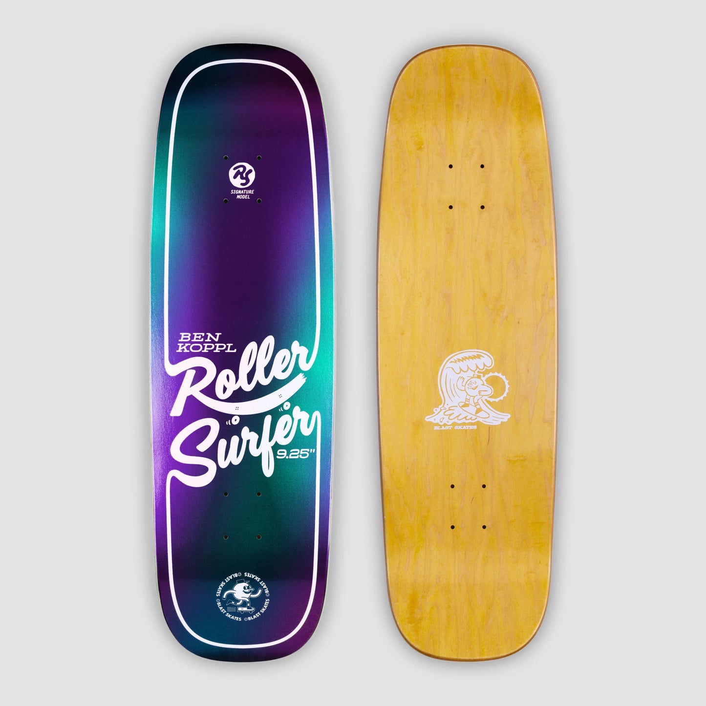Blast Skates Iridescent Roller Surfer Deck 9.25"