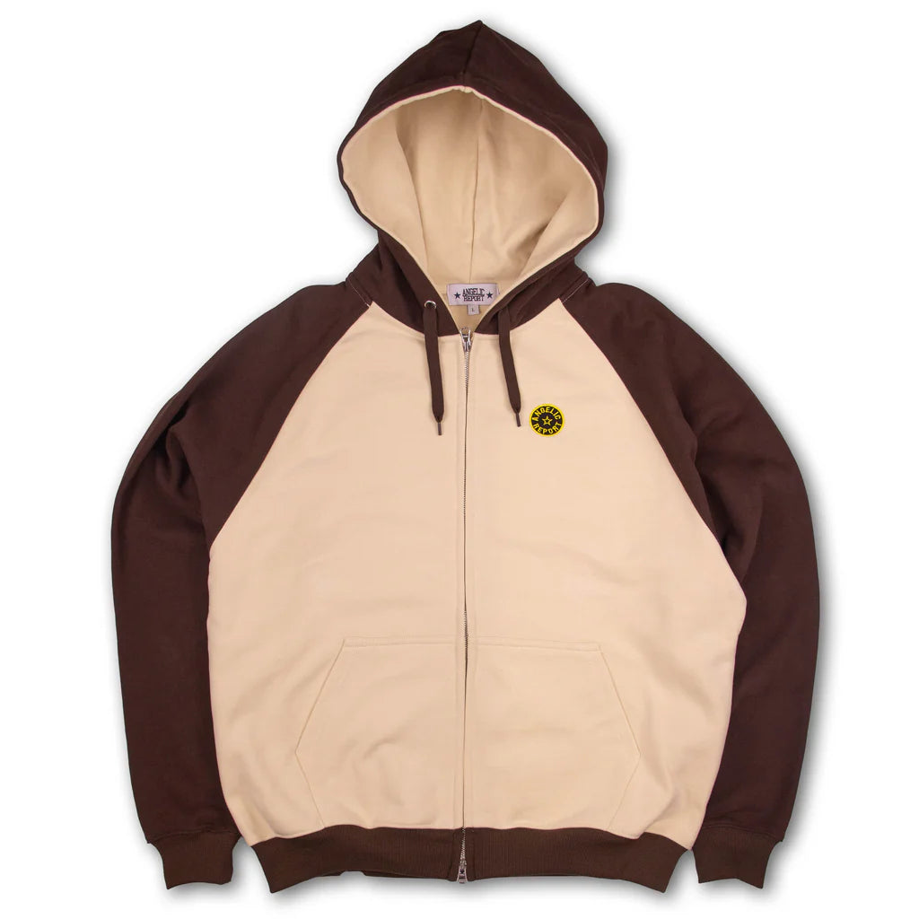 Angelic Report Quarter Hoodie (Brown)