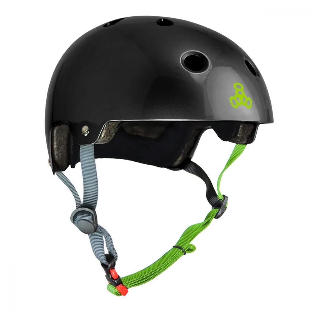 Triple Eight Helmet Dual Certified Black/Zest L/XL ADULT