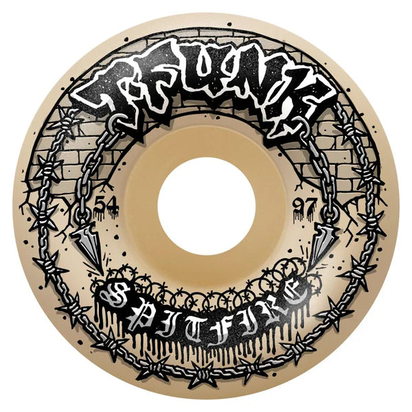 Spitfire Wheels F4 97Du T-Funk Raw Radial Full 54mm (Natural)