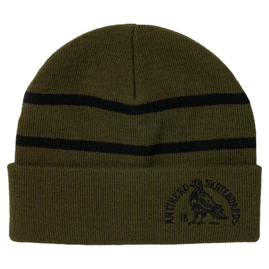 Antihero Clubhouse Cuff Beanie (Olive/Black)
