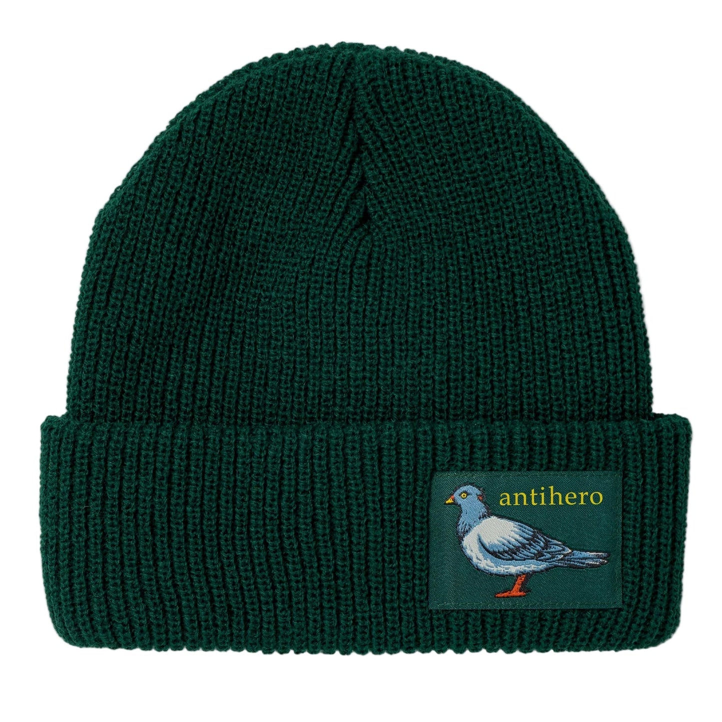 Antihero Lil Pigeon Label Cuff Beanie (Green/Yellow)