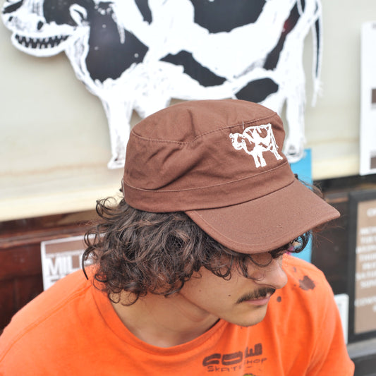 Cow Army Cap (Chocolate)