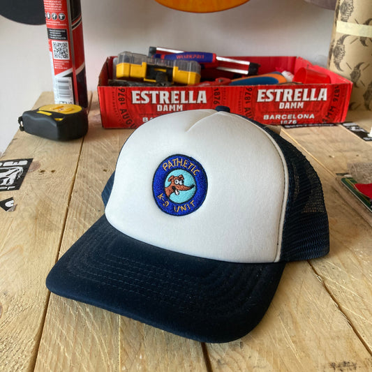 Pathetic London K9 Trucker - White/Navy