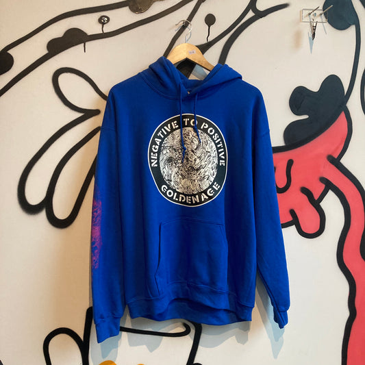 Golden Age 'Negative to Positive' Hoodie - Blue