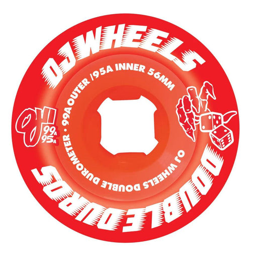 OJ Double Duro Wheels 99A / 95A 56MM (Red)