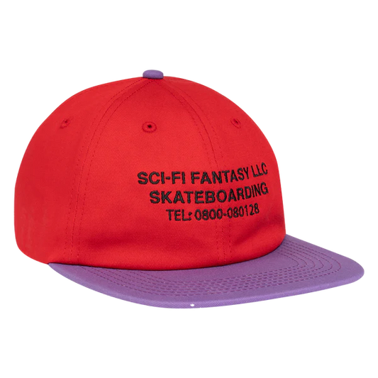 Sci-Fi Fantasy Business Post Hat (Red/Violet)