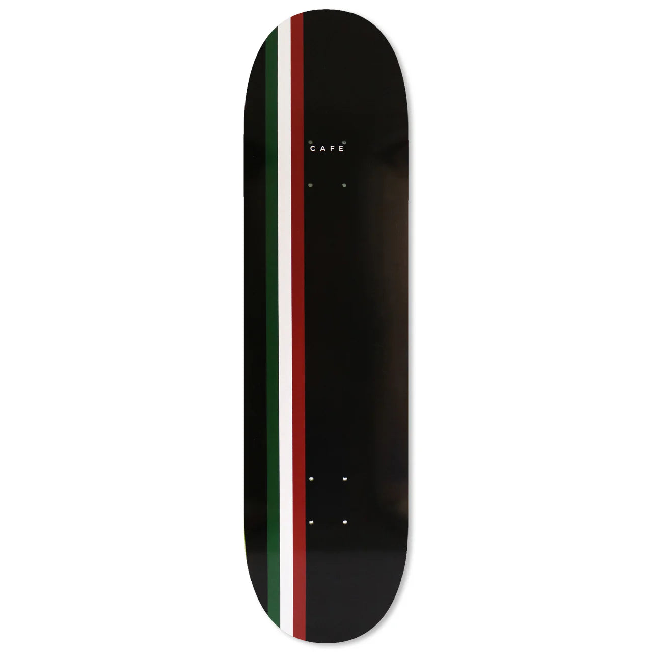 Skate Cafe Stripe Deck 8.6" (Black/Burgundy/White/Forest)