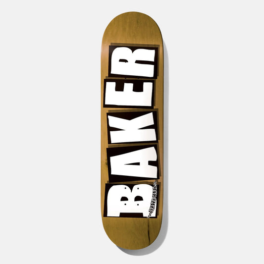 Baker Brand Logo Veneers Deck 8.5" B2 Shape (Yellow Stain)