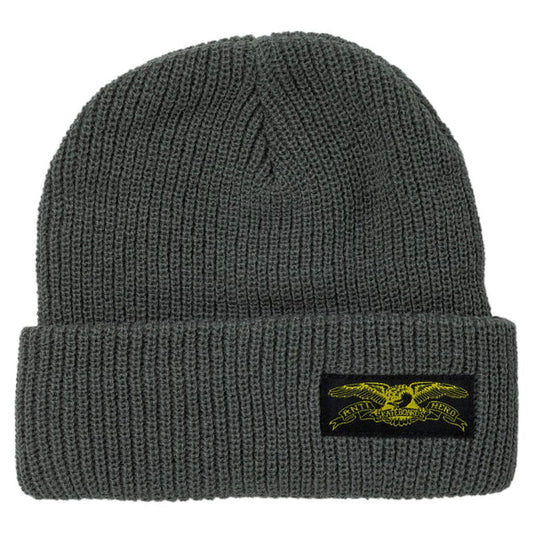 Antihero Stock Eagle Label Beanie (Charcoal/Yellow)