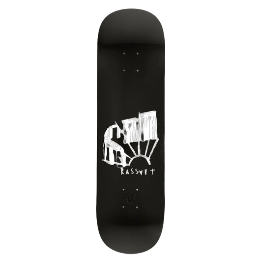 Rassvet x Rock Solid Skateboard Deck 8.5" (Black)